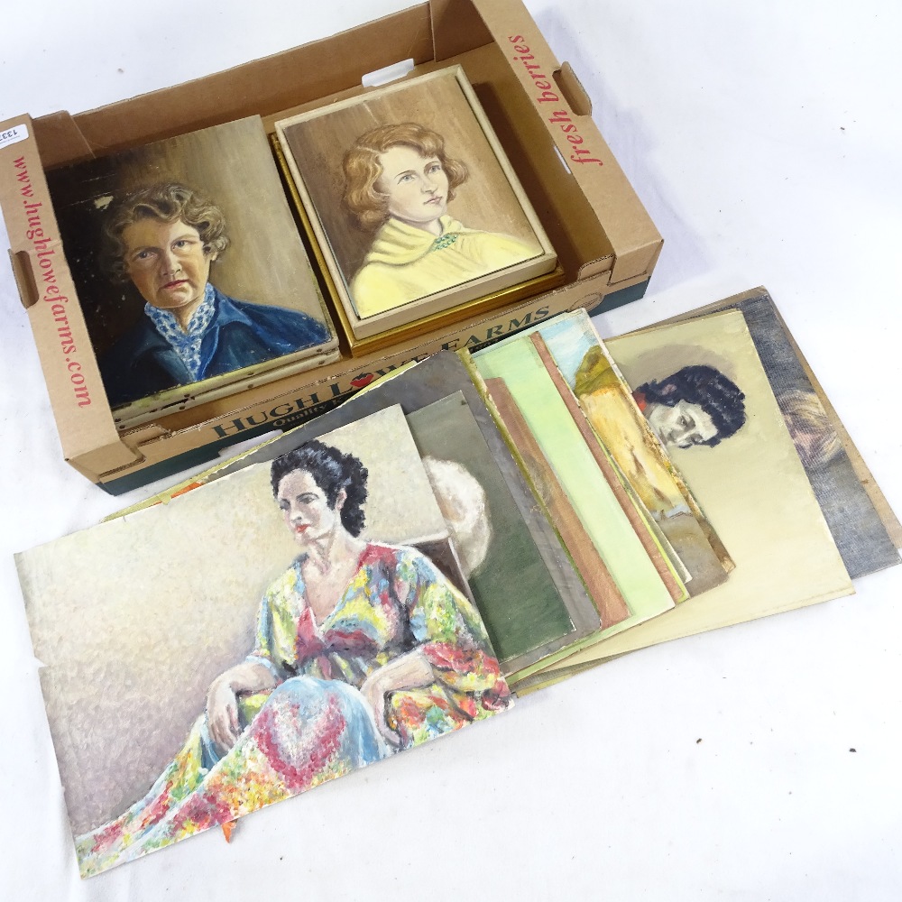 A large quantity of oil paintings and watercolours, various artists - Image 4 of 4