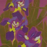 Margaret Wilson, 2 colour screen prints, flower studies, signed in pencil, largest 22" x 15", framed