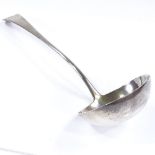 A George III Old English pattern silver soup ladle, by John Lambe, hallmarks London 1781, length