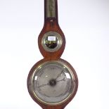 A 19th century rosewood-cased wheel barometer