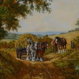 Peter Kotka (born 1951), oil on board, harvest scene, signed, 8" x 10", framed