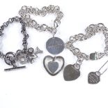 4 pieces of Tiffany & Co silver jewellery, together with a DKNY chrome bracelet (5)