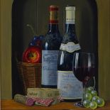 Peter Kotka (born 1951), oil on panel, santenay, haute-medoc with fruit, signed with Exhibition