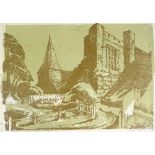 Phyllis Johnston, a folder of screen prints, Sussex scenes, sheet size 20" x 25"