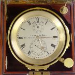 A fine quality 19th century 2-day marine chronometer by Lilley & Son of London, circa 1895, the 10cm