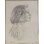 Isobel Heath, 5 pencil drawings, portrait studies, all signed, mounted (5)