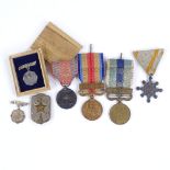 6 Second War Period Japanese medals, and a Japanese Navy badge