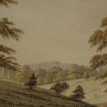 Richard Barrett Davis (1782 - 1854), watercolour, view towards Windsor Castle, signed with monogram,