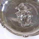 A circular silver "Artful Dodger" dish by Henry Greaves, hallmarks Birmingham 1906, diameter 14cm,