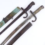 2 Victorian bayonets and scabbards