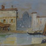 Hercules Brabazon Brabazon (1821 - 1906), watercolour, scene in Venice, signed with monogram, 7" x