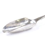 A George III silver Fiddle pattern cheese scoop, by William Welch II, hallmarks Chester 1819, length