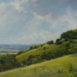 Frank Wootton, oil on canvas, Chanctonbury Ring, signed, 16" x 20", framed