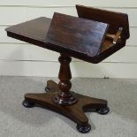 A William IV mahogany reading table, possibly Thomas and George Seddon, circa 1835, with 2