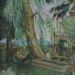 Margaret Smith, oil on paper, Camden churchyard, 21" x 16", framed