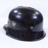 A German Second War Period Fire Police helmet
