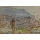 Edward Leslie Badham (1873 - 1944), 2 miniature watercolours, views of Hastings, 3" x 4", framed