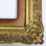A Victorian gilt-gesso frame for restoration, rebate size 28" x 36"