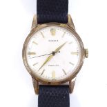 ROLEX - a 9ct gold Precision mechanical wristwatch, circa 1954, 17 jewel lever movement with