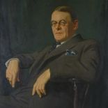 Cowan Dobson (1894 - 1980), large oil on canvas, portrait of Sir John Alexander Hammerton, an