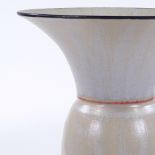 A Christine Feiler Studio pottery vase with eggshell glaze, height 40cm
