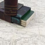 A set of 4 19th century maps, engraved and sold by Letts & Son of 8 Cornhill 1848, cloth backed,