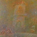 Akim Levich (Russian born 1933), oil on canvas, house on corner, inscribed verso Kiev, 34" x 34",
