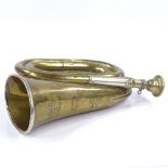 A Victorian Henry Keat & Sons cycling bugle, The Buglet, length 18.5cm