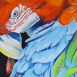 Clive Fredriksson, oil on canvas, parrot, 36" x 24", unframed