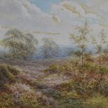 Walter Duncan, watercolour, moorland scene, signed, 7" x 10.5", framed