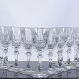 A set of 80 cut-glass Sherry/Port glasses, height 14cm