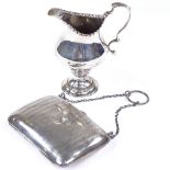 A silver-mounted evening purse, by Boots Pure Drug Company, hallmarks Birmingham 1918, length
