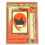 Caroline Smith, Exhibition poster, Towner Art Gallery 1970s, sheet size 16" x 12", unframed