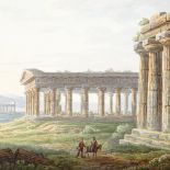 Johann Baptist Marzohl (1792 - 1863), watercolour, the Parthenon Athens, image 6.5" x 9.5", unframed
