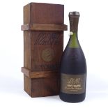 A bottle of Remy Martin Grande Fine Champagne Cognac 250th Anniversary 1974, original wooden case
