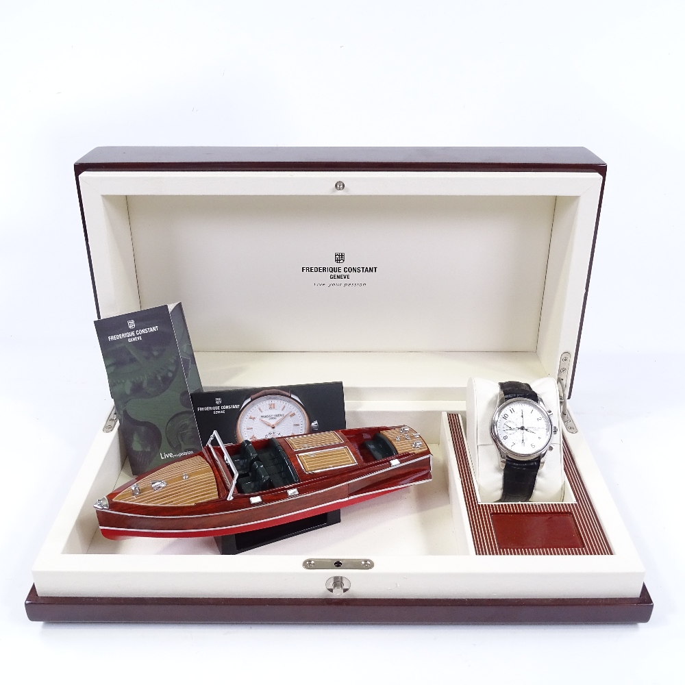 FREDERIQUE CONSTANT - a Runabout Chronograph automatic wristwatch, stainless steel case with - Image 4 of 5