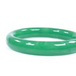 A jade bangle, internal diameter 62mm, 56.1g