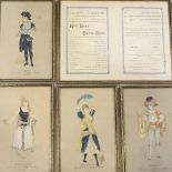 A set of Victorian theatrical illustrations dated 1889
