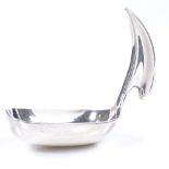 A Danish sterling silver caddy spoon, with vertical stylised handle, by Hans Hansen, height 5.5cm