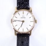 OMEGA - a lady's 9ct gold mechanical wristwatch, serial no. 35174064, case no. 5115137, case width