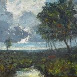 George Boyle, oil on board, impressionist landscape, 9.5" x 14", framed