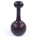 Richard Nissen Denmark, a stained teak mallet-shaped pepper mill, height 15cm