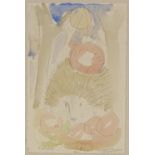R J Lloyd, watercolour, hedgehog, 7.5" x 5", framed