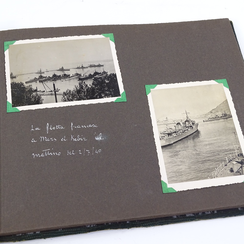An album of Second War Period military photographs depicting the sinking of the French Fleet - Image 6 of 7