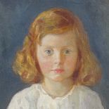 Harry John Pearson RBA (1872 - 1933), oil on canvas, portrait of a girl, 16" x 12", framed