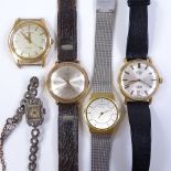 Various wristwatches, including Favre-Leuba Daymatic automatic wristwatch, working order (5)