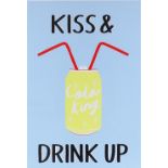 Rose Stallard, contemporary lithograph, kiss and drink up, signed, no. 25/50, image 24" x 16",