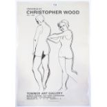 Christopher Wood, Exhibition poster, Towner Gallery 1977, 25" x 17.5", unframed