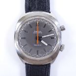 OMEGA - a Vintage stainless steel Chronostop Geneve wristwatch, single button chronograph function