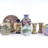 A group of Oriental porcelain items
